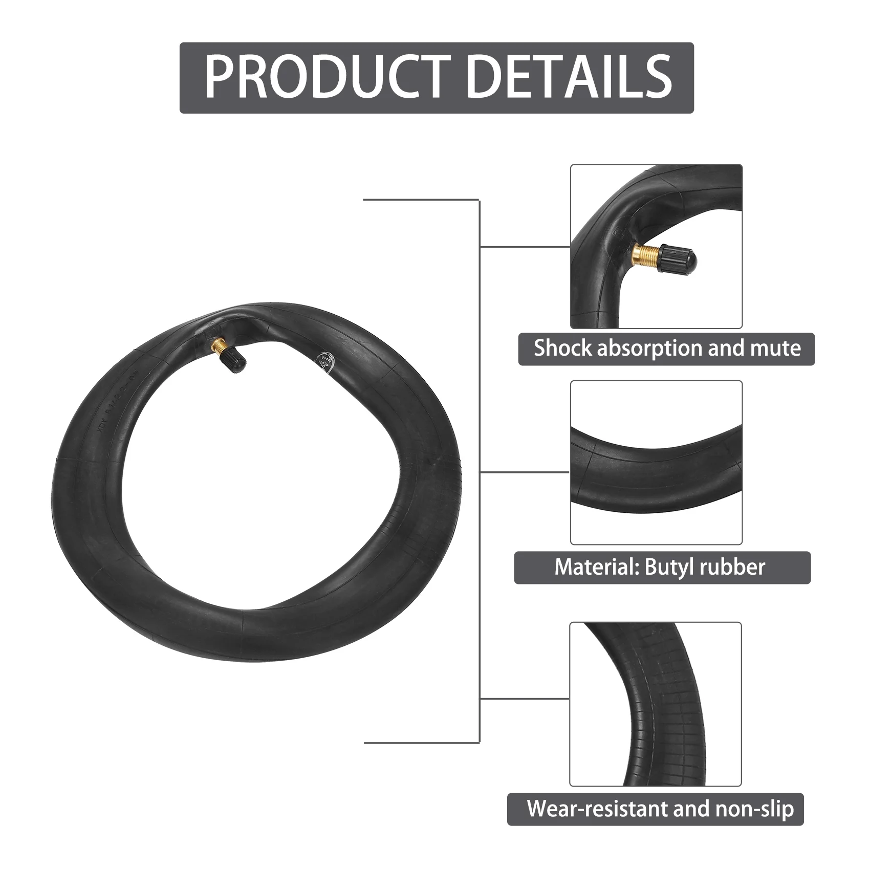 ABYB 10Pcs Electric Scooter Tire 8.5 Inch Inner Tube Camera 8 1/2X2 for Xiaomi Mijia M365 Spin Bird Electric Skateboard