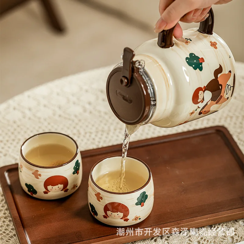Tea set, household light luxury, high-end gifts, teacup, teapot, a complete set of high-value gift boxes for girls