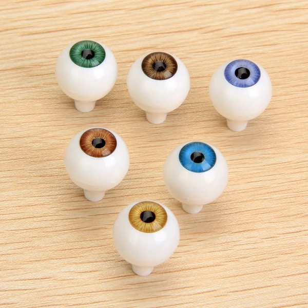 MagiDeal 8Pcs/Set Round Acrylic Plastic Doll Eyes Eyeballs for Porcelain Dolls Animals Halloween Props DIY Toys 14mm