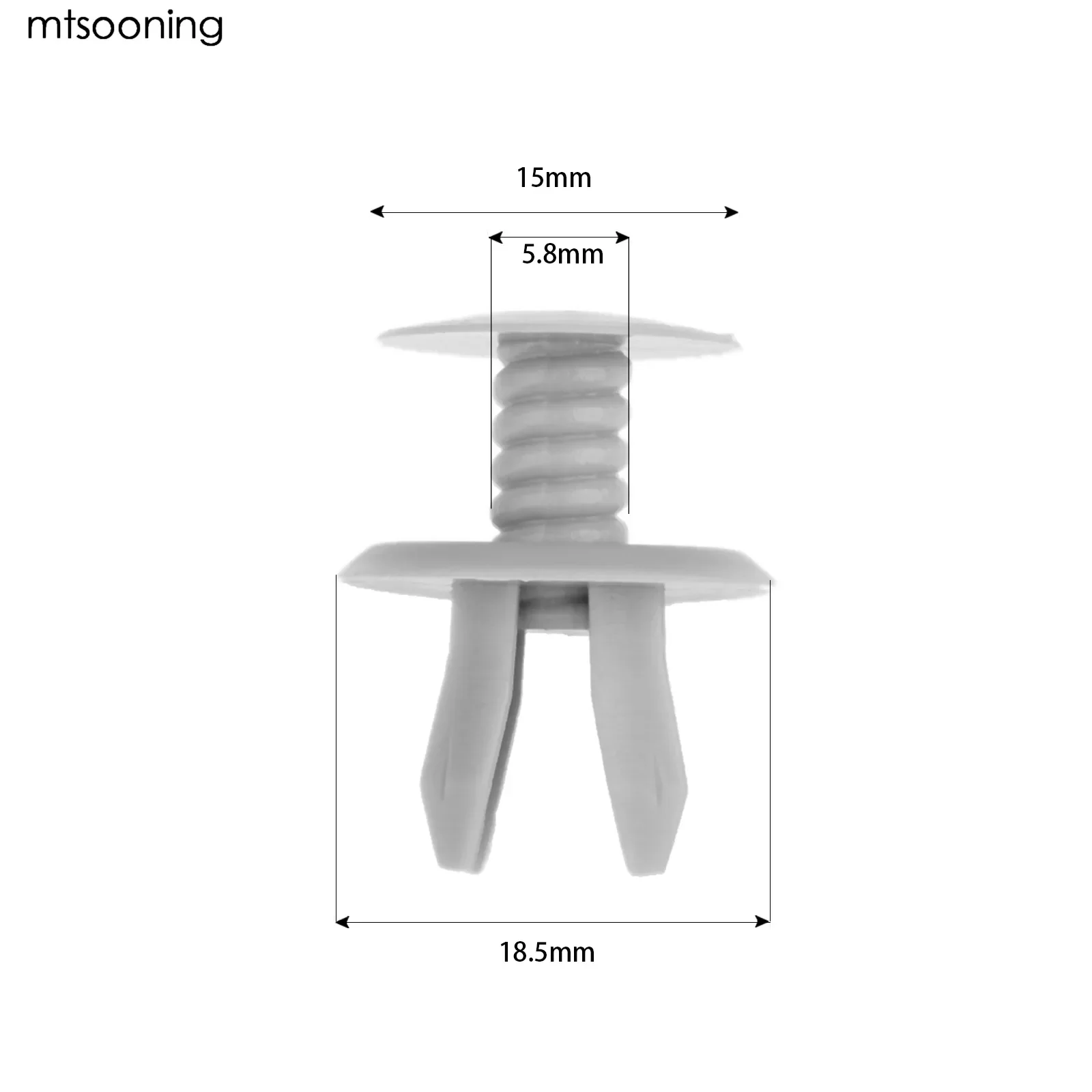 mtsooning 100Pcs Auto Fastener Clips Grey Trim Panel Lining Clips New for T4 T5 Transporter Eurovan Dark