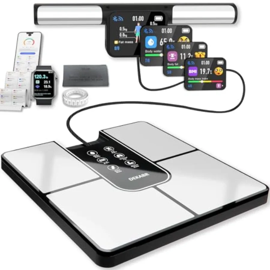 Smart Scale for Body Weight, FSAHSA Eligible, 8 Electrode Body Composition Scale with BMI, Body Fat, Muscle Mass, Highly Accura