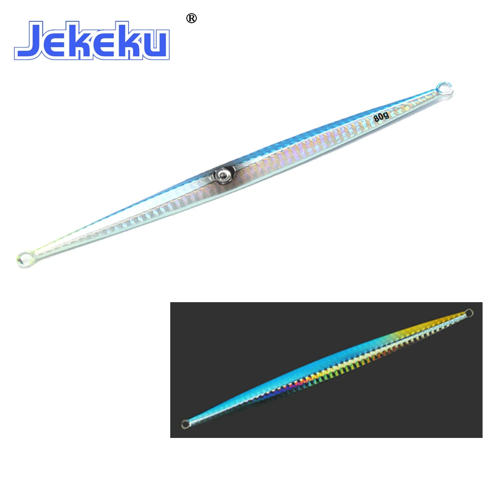 JEKEKU NEW Model 5pcs Metal Fishing Lure 60g 80g 100g 120g 150g Hard Lure Fishing Metal Jig SaltWater Sea Fishing Wobbler Lure