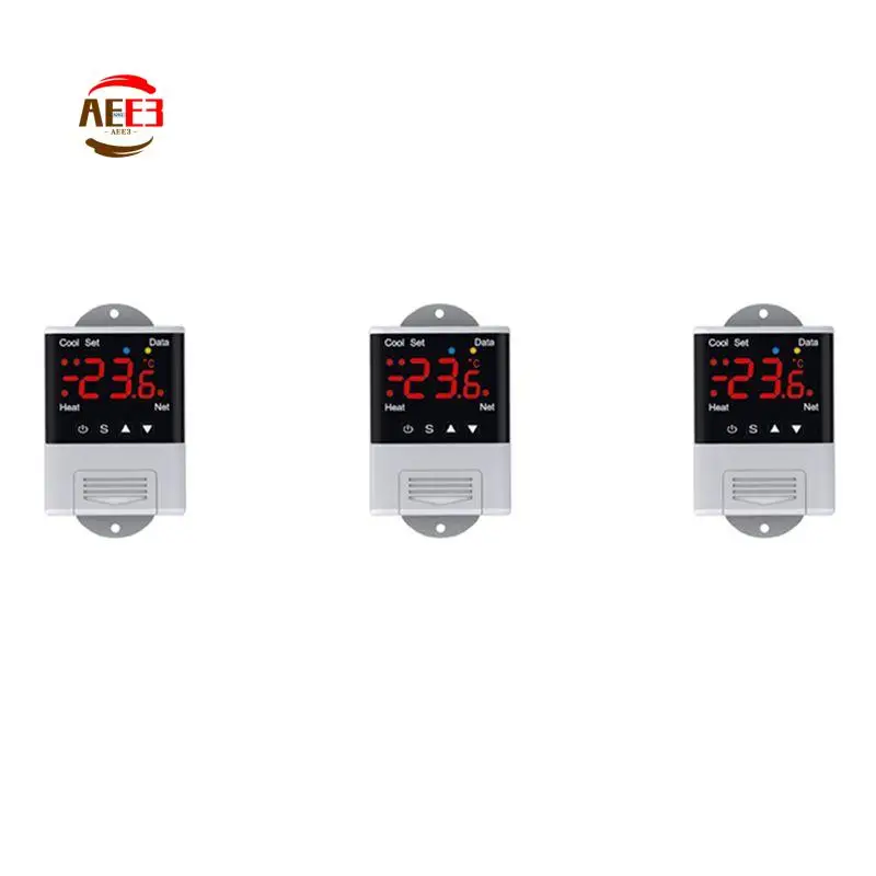 AEE3-3X Wireless Wifi Temperature Controller Thermostat AC110-220V DTC1201 NTC Sensor Digital Display APP Control For Home
