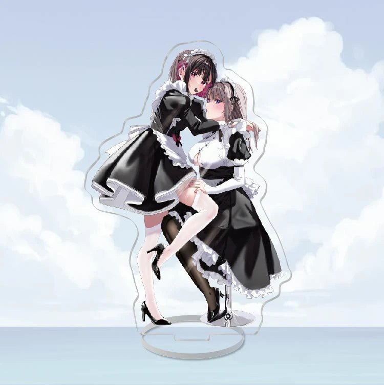 Anime Shino & Ren! Yuri Manga MerchAcrylic Stand Keychain Decoration Desk Figure Display Fan Gift Goods Birthday Collection 15cm