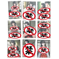 9Pcs/set Homemade Anime Card Inuyasha Platycodon The Strongest Miko Sexy Nude Card Toy Gift Game ACG Collection Card