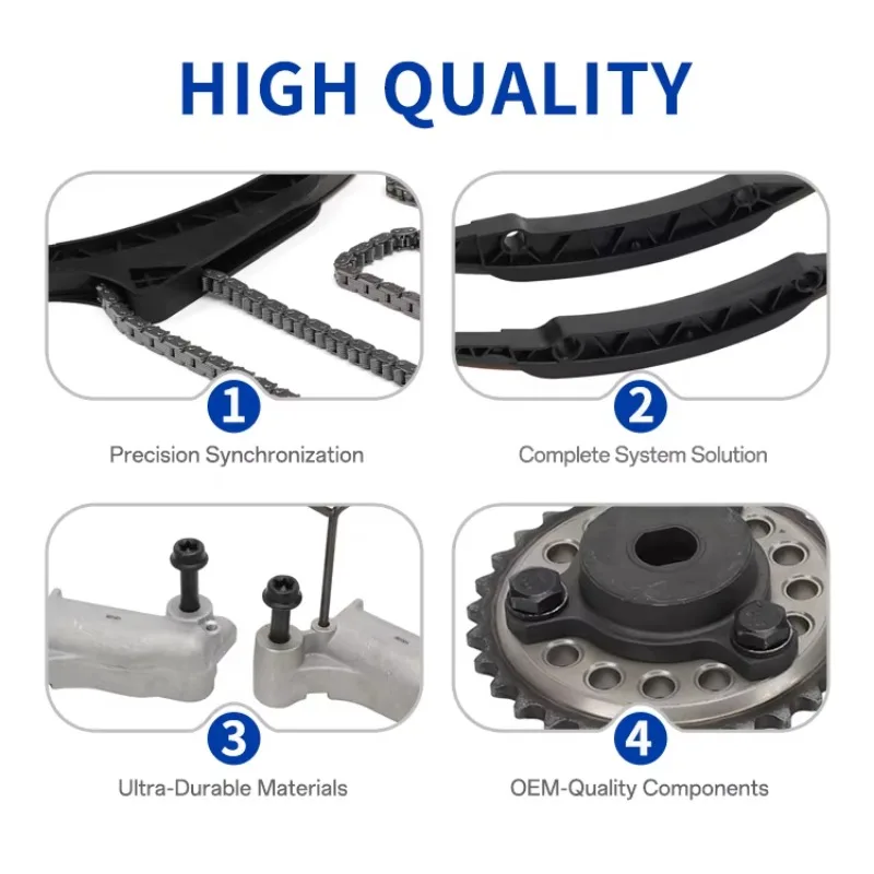 new high-quality engine parts car 13-piece timing chain kit N63B44A N63 B44A FOR BMW