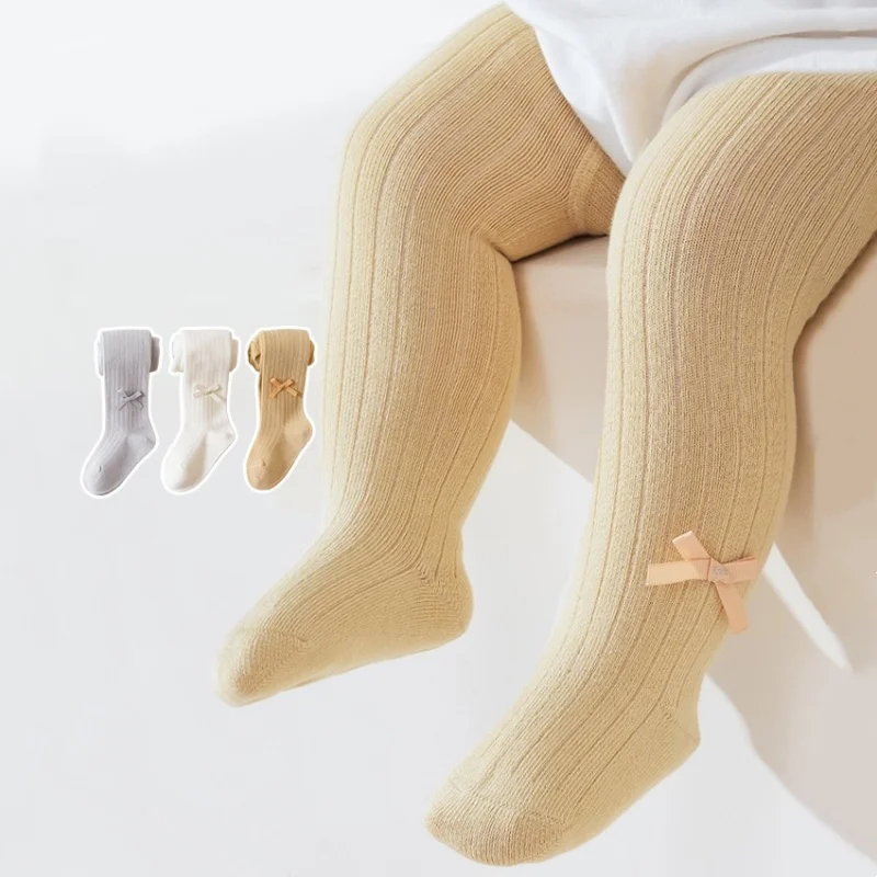 

Baby Girls Tights Cotton Knitting Soft Leggings For Girls Autumn Winter Fashion Bowknot Children's Princess Pantyhose 0-5 Years