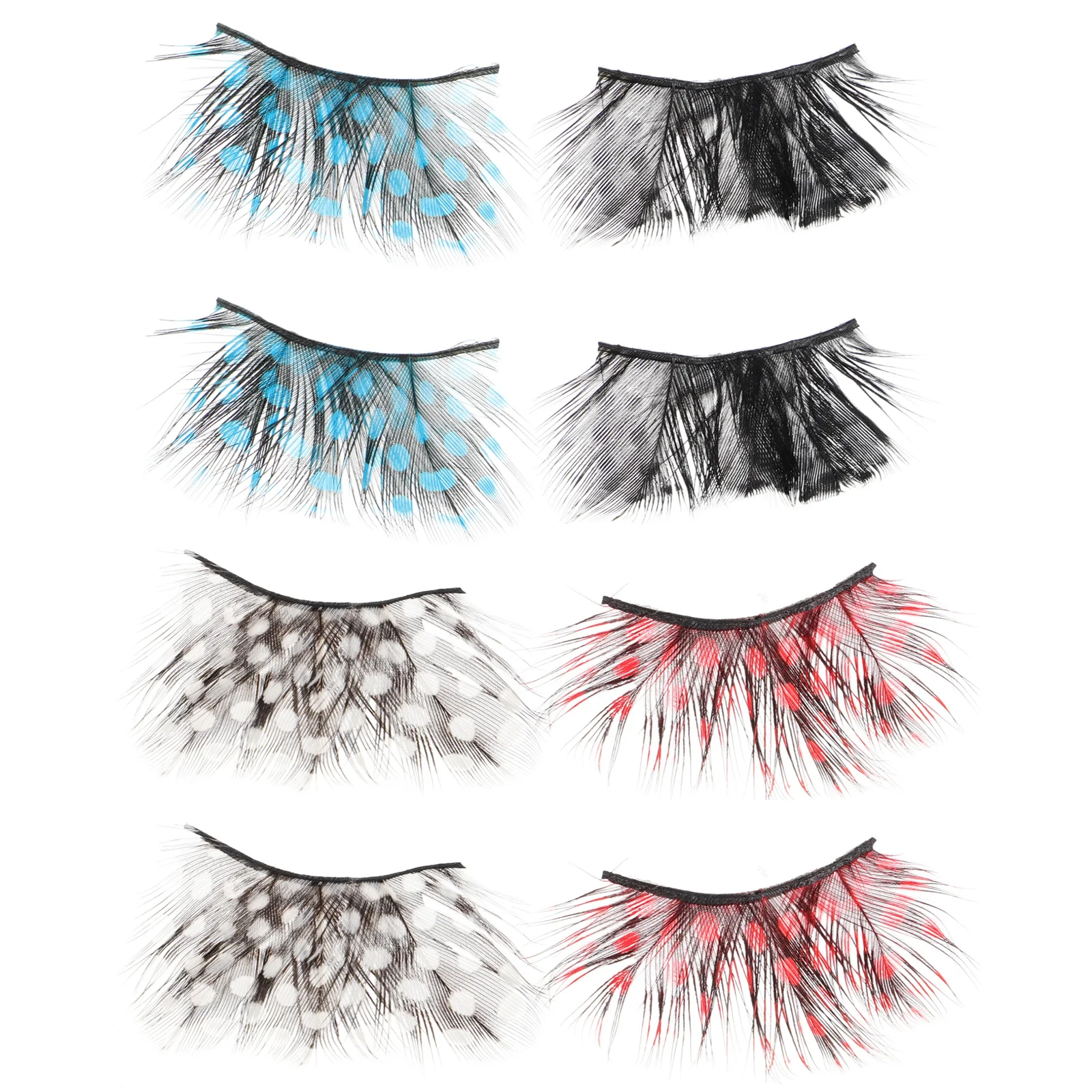 4 paires de faux cils ensemble Premium Style naturel grands yeux maquillage de fête quotidien Cosplay cils denses fumés