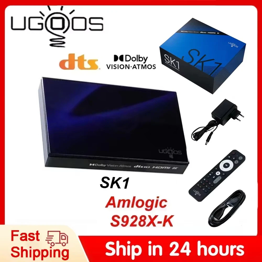 Ugoos SK1 Smart TV Box Android 11 Amlogic S928X-K 8GB 128GB Wifi6 Bluetooth5.3 1000M Set Top Box Dolby Widevine L1 DTS TV Box