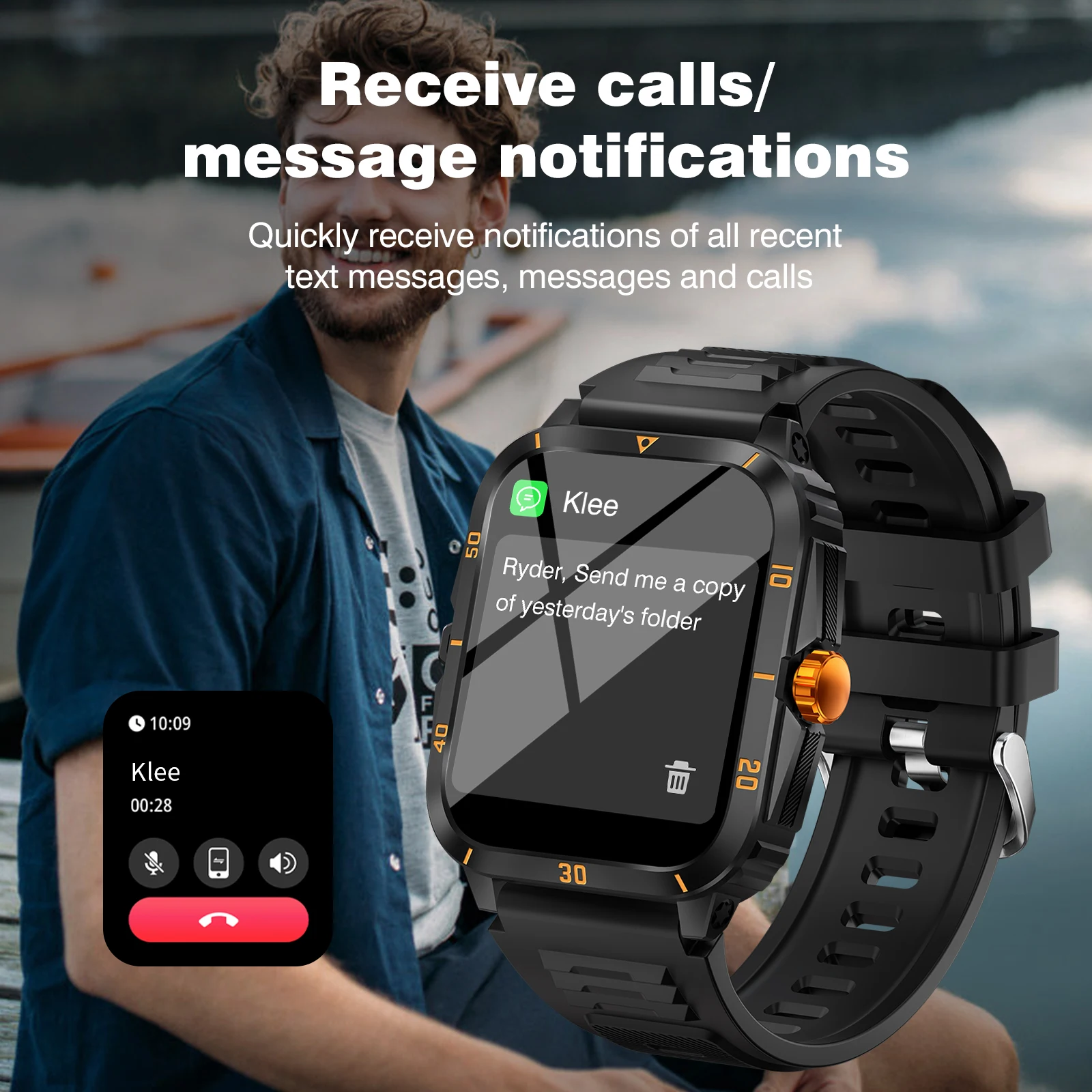 ساعة ذكية جديدة مشهورة، شاشة لمس كاملة عالية الدقة، مكالمات لاسلكية، تذكير بالرسائل. أوضاع رياضية متعددة، تذكير مستقر، نحن