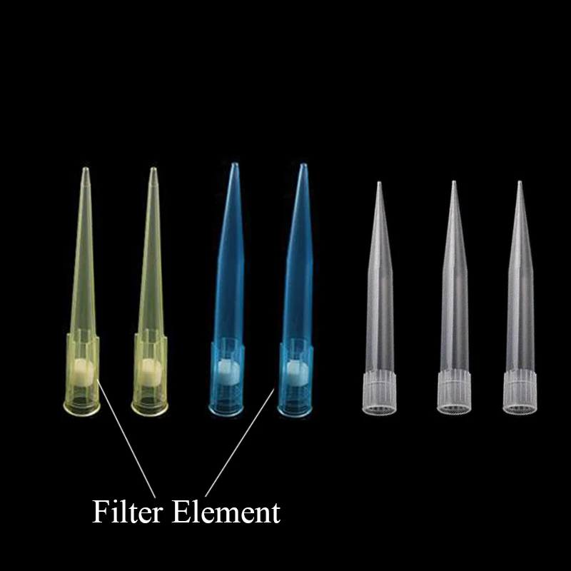 10ul 200ul 300ul 1000ul 5ml 10ml Laboratory Tube Clear Yellow Blue Plastic Liquid Filter Pipette Pipettor Micropipette Tip