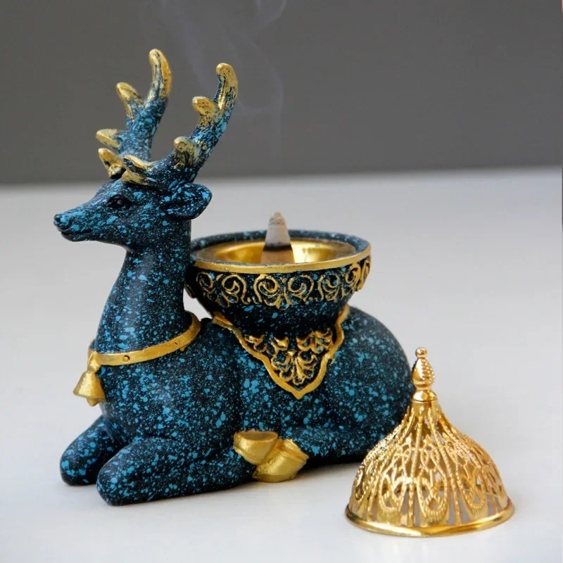 Nordic Incense Burner Reindeer Arabia Censer Muslim Candle Holder Ganesha Incense Base Home Decor Ornameents Christmas Gifts