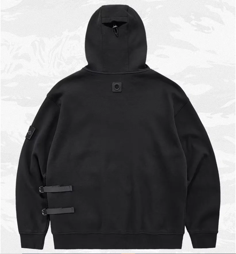 Spring and Autumn Multi-Pocket Patchwork Padded Two-Piece Workwear Hooded Jacket Outerwear