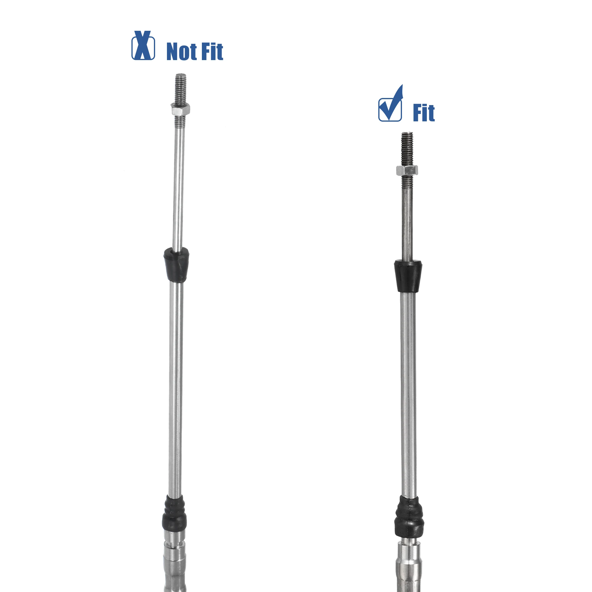 X Autohaux 1/2pcs 10ft - 20ft Marine Throttle Cable 3300/33C Throttle Shift Remote Engine Boat Motor Control Cable Universal
