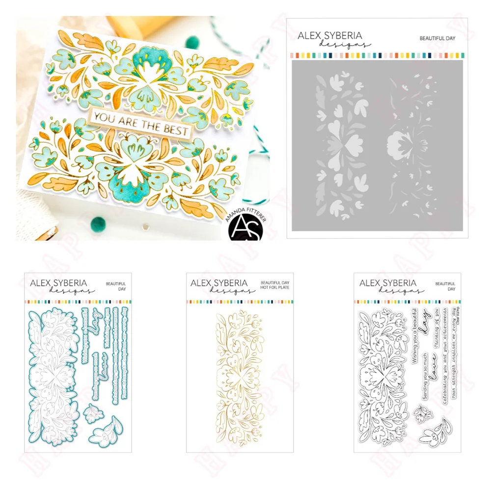 

Beautiful Day Hot Foil Metal Cutting Dies for Layering Stencils DIY Scrapbooking Album Stamp Make Embossing Paper Card New 2024