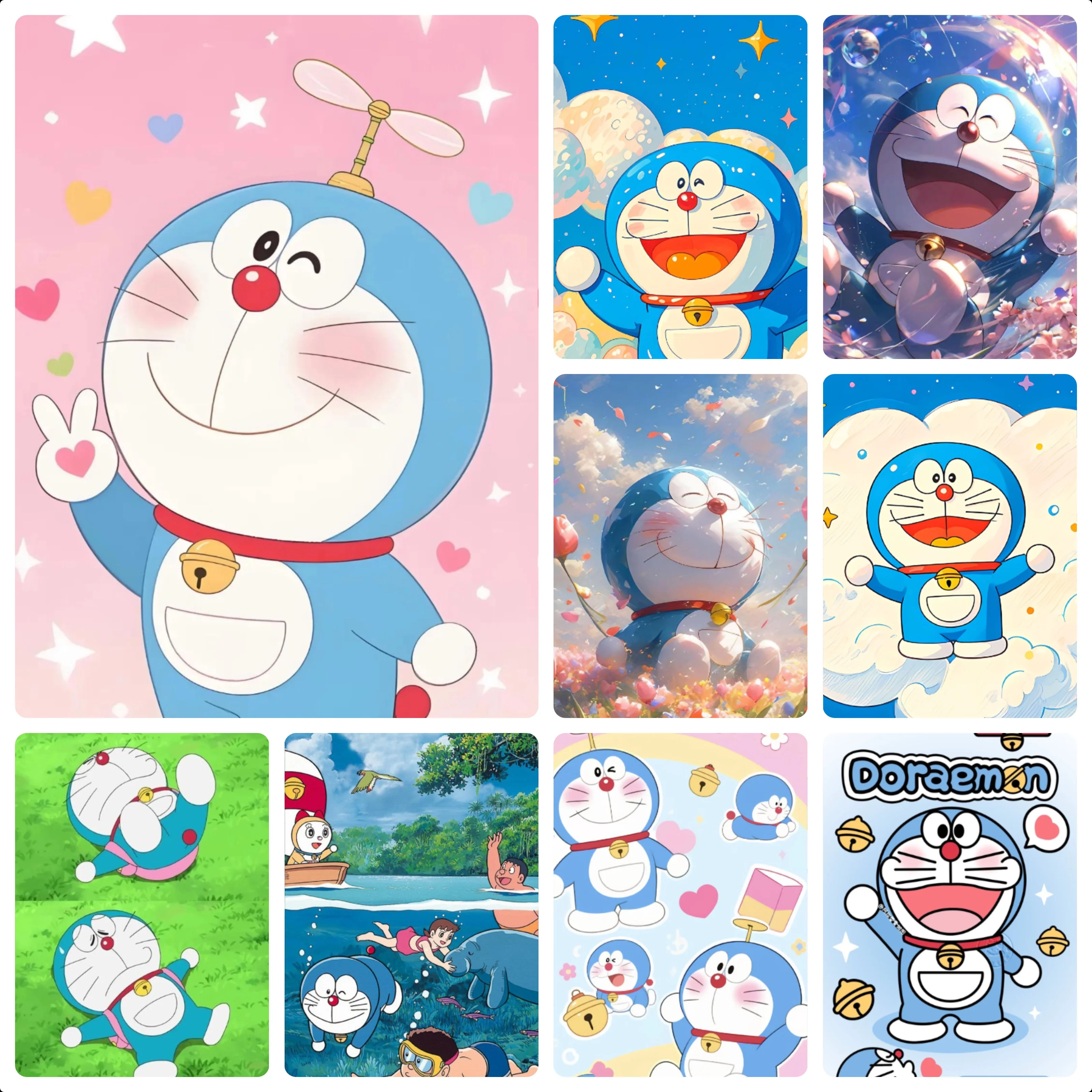 Jigsaw Puzzle 500/1000/1200/2000PCS Doraemon Colorful Multi‑Scene DIY Toy Home Ornament Cartoon Lover Present for Family Friends