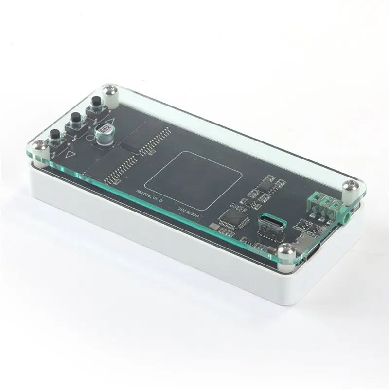 AA67-LED Pickup Audio+ Microphone Dual Input Music Spectrum Rhythm Analyzer Type-C Powered Audio Level Indicator