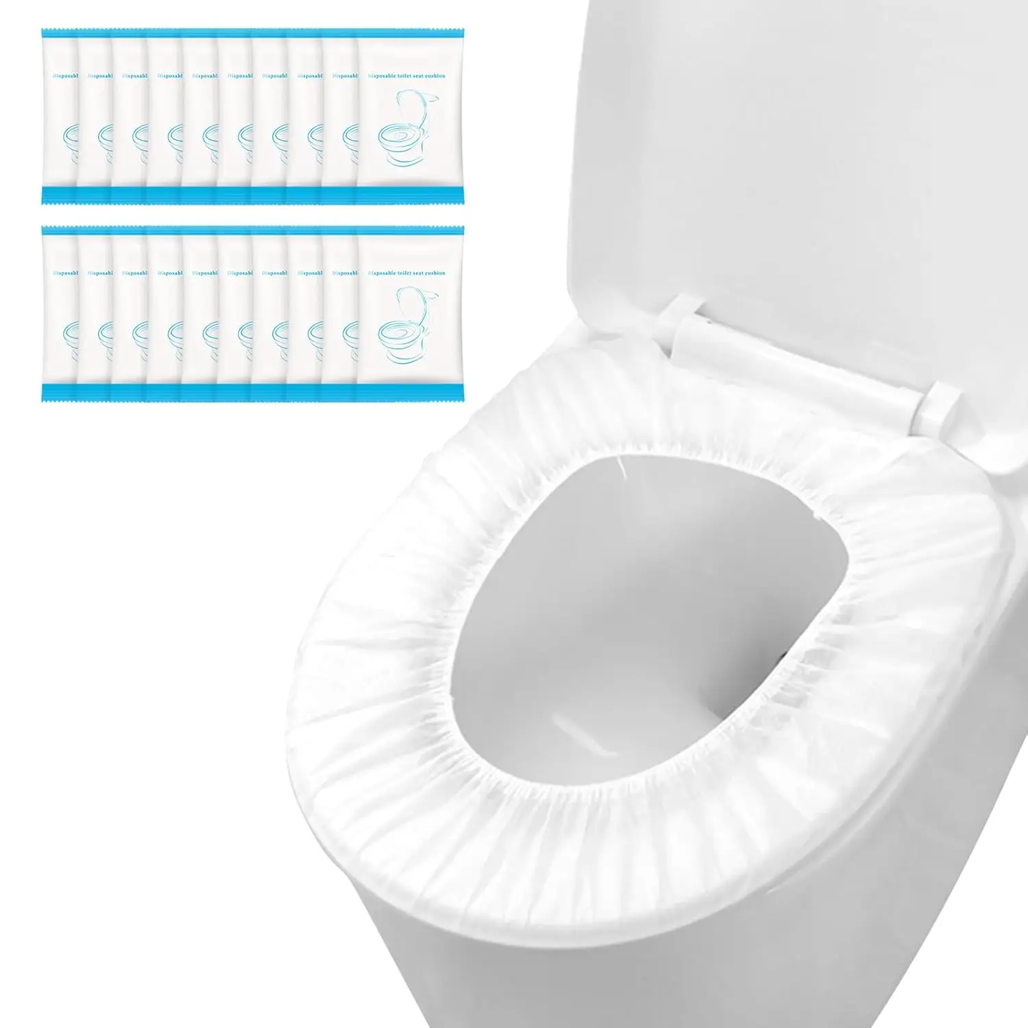

100 Pack Disposable Toilet Seat Cover Waterproof Non-Woven Fabric, Disposable Toilet Seat Covers for Travel,