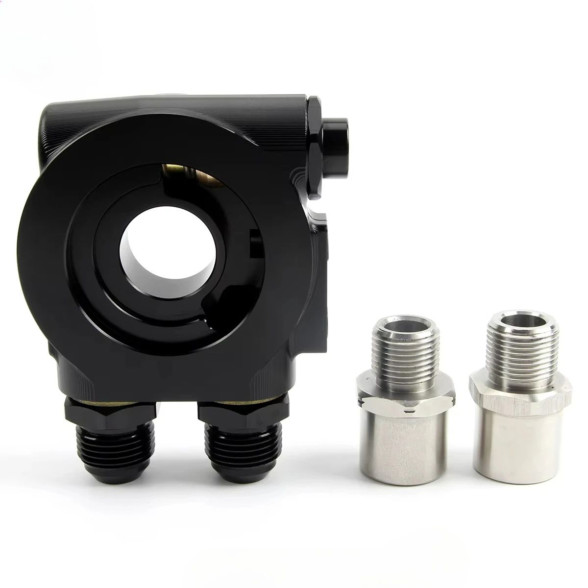 

1pcs Universal Thermostat Engine Oil Cooler Adapter Radiator Aluminum Alloy New BB-OCA-139T