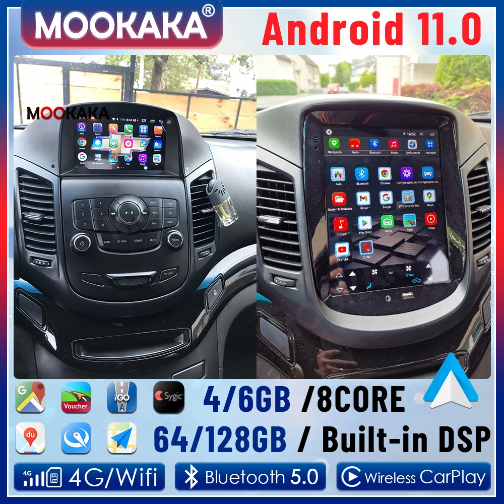 For Chevrolet Orlando 2011-2015 Car Multimedia Player Android 11.0 6+128G GPS Navigation Auto Radio Stereo Head Unit DSP Carplay