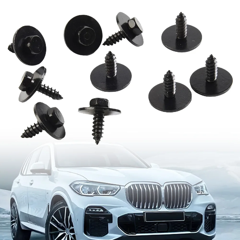 10pcs Car Hex Head Metal Screw For 1 /2/3/5/6/7 Series E87 F20 F46 F22 F87 E90 F30 E93 F31 E92 E60 E64 F02 Facelift For X1 X2 X3