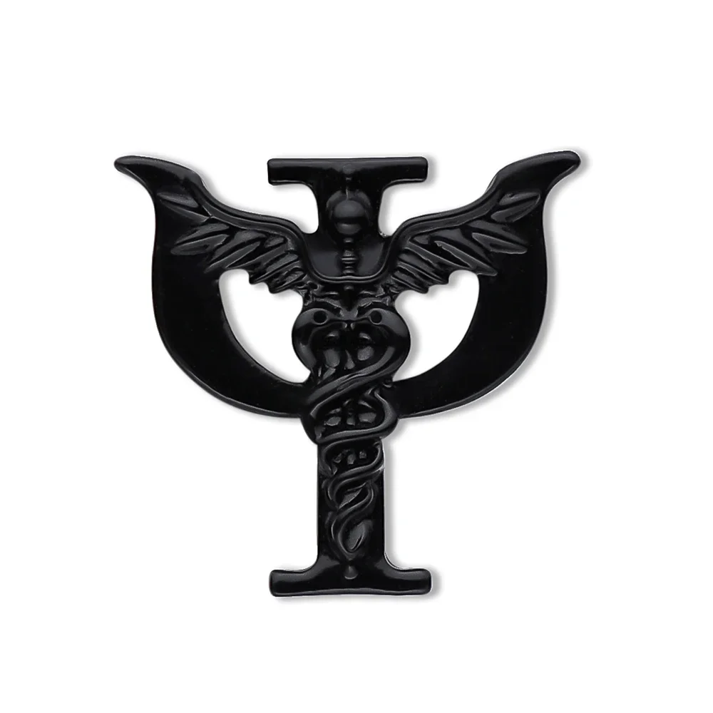 DCARZZ Psychology Psi Caduceus Brooch Medical Psychologist Pin Jewelry Backpack Lapel Badge for Doctor Nurse view 5