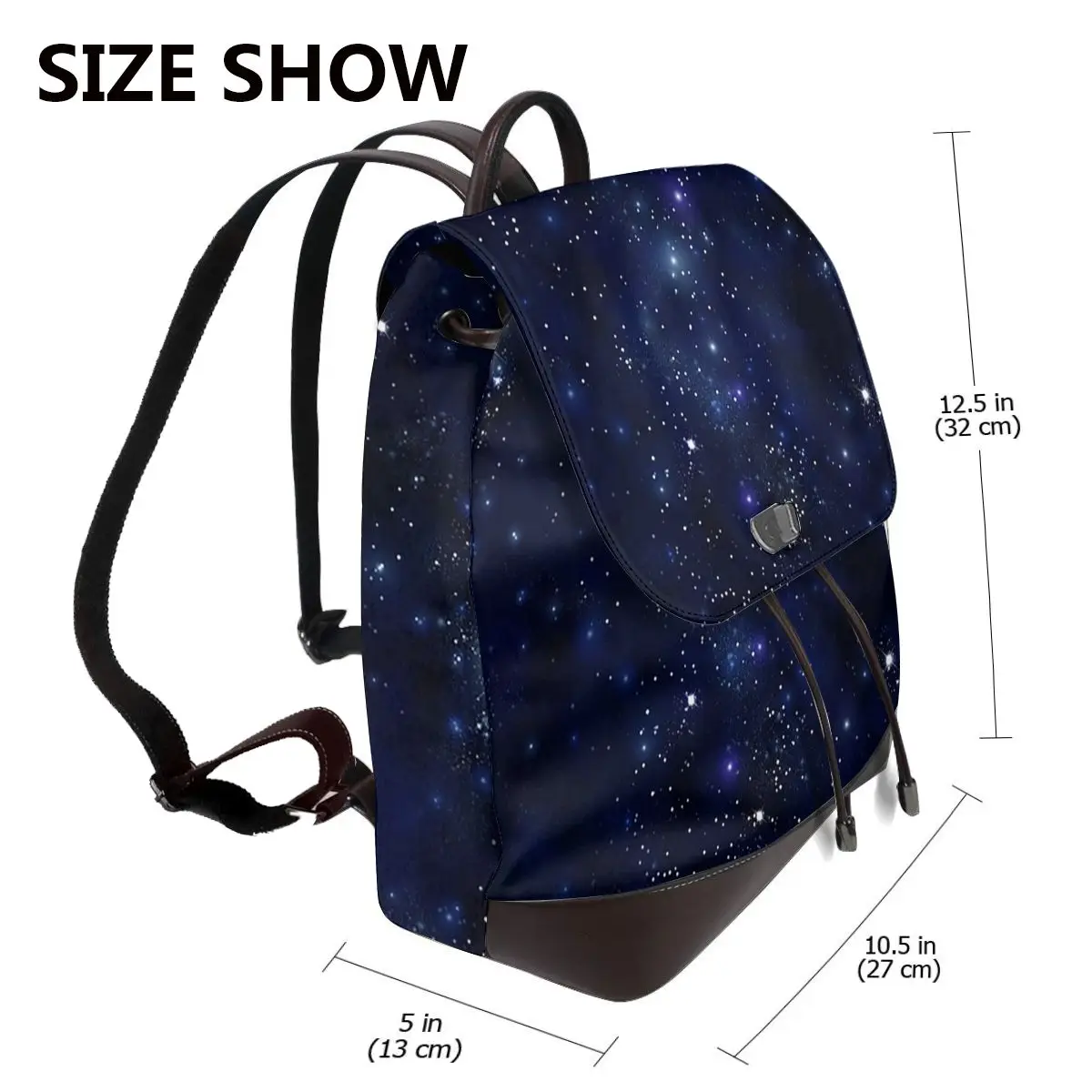 Constellation Star Clusters Galaxies Print Halloween Bookbag School Student Bags Hiking Travel Daypack for Women Derma Backpack