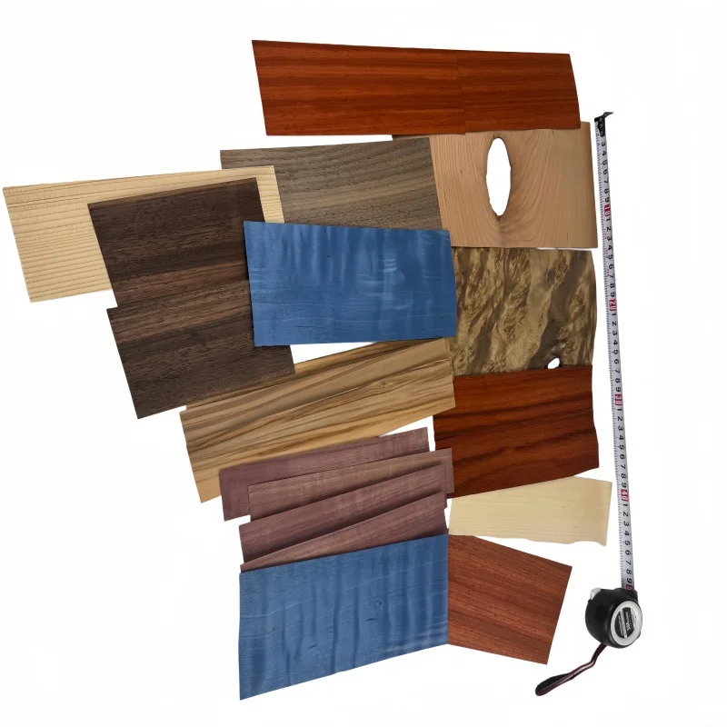 

0.5mm（Mixed Veneer Sheets Pack） Natural Wood Veneer Offcuts Exotic Veneer DIY Craft Material Guitar body veneer