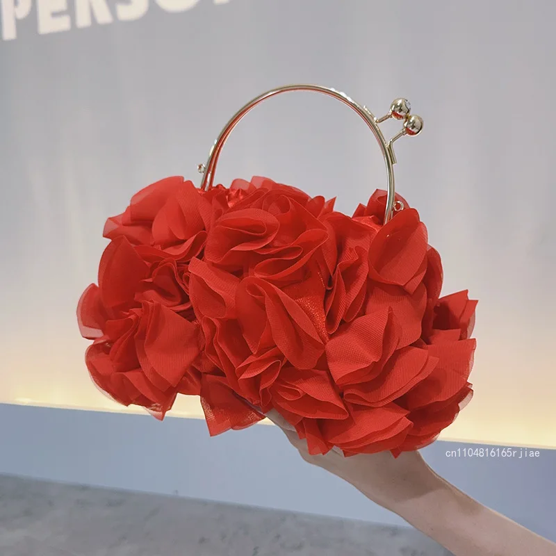 New Portable Wedding Flower Bag Bridesmaid Bride Cosmetic Storage Bag High-end and Atmospheric Formal Dining Box Accessory Bag