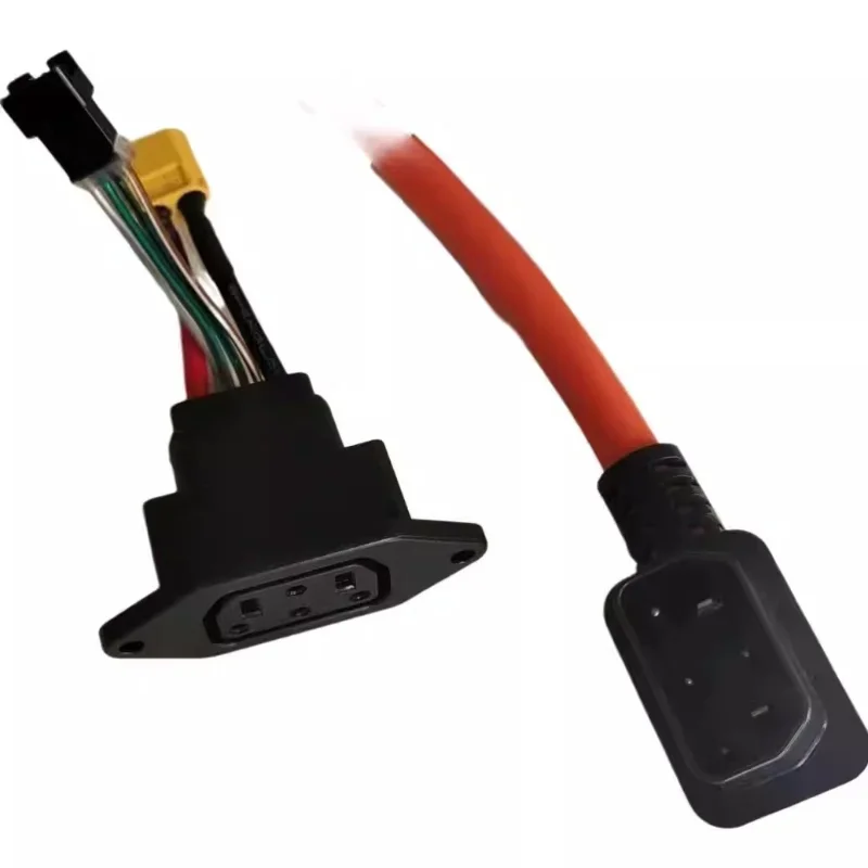Square Pin Elbow Cable & Square Hole Battery Base for Super SOCO TS TC CU Electric Scooter Battery Connector Parts