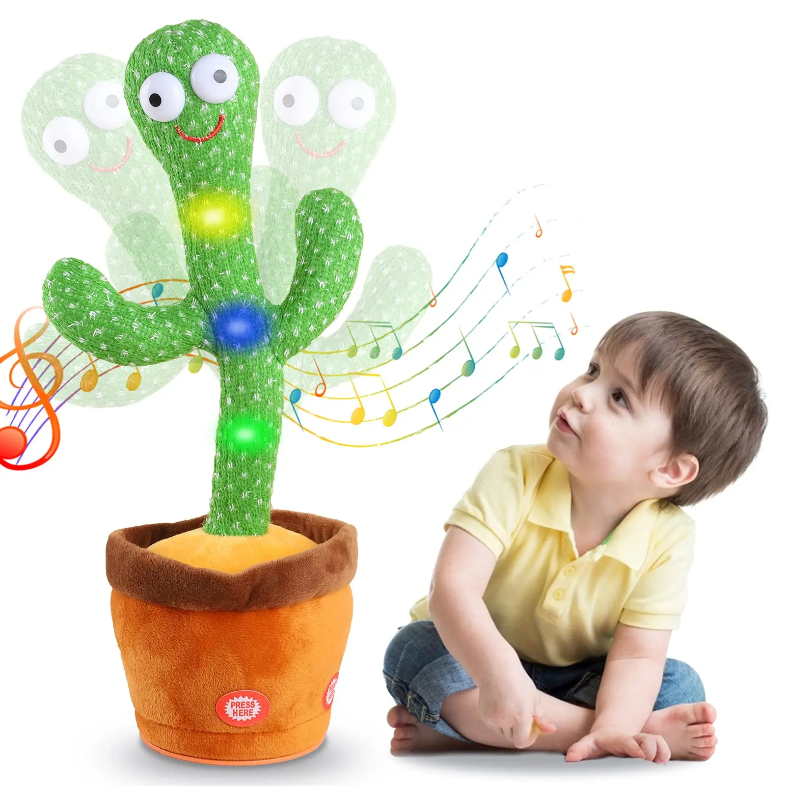 

Kids Dancing Talking Cactus Toys Singing Mimicking Recording Repeating What You Say Cactus Plush Toy With 120 Song Dancing Smart