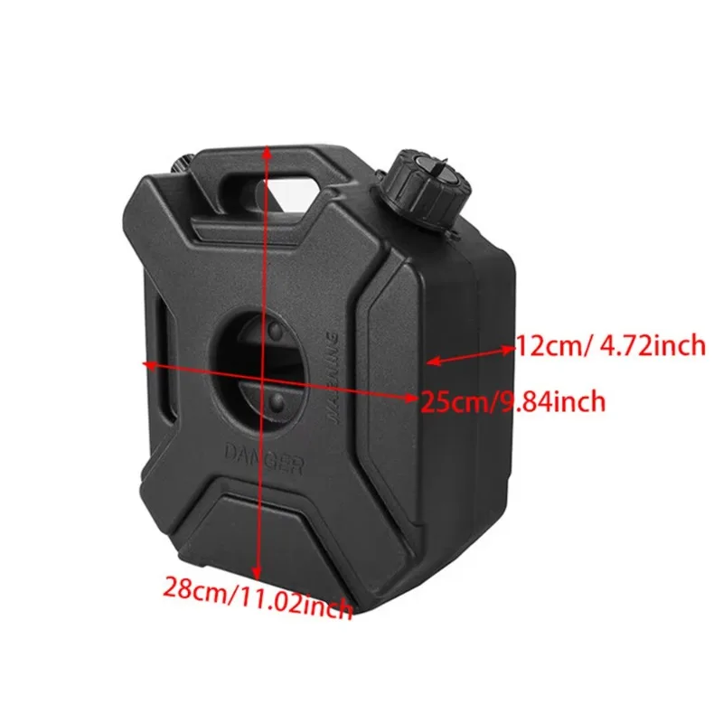 5L Portable Plastic Cans Gas Fuel Tank Emergency Backup SUV Motorcycle Accessories Petrol Diesel Storage Gas Tank with Lock