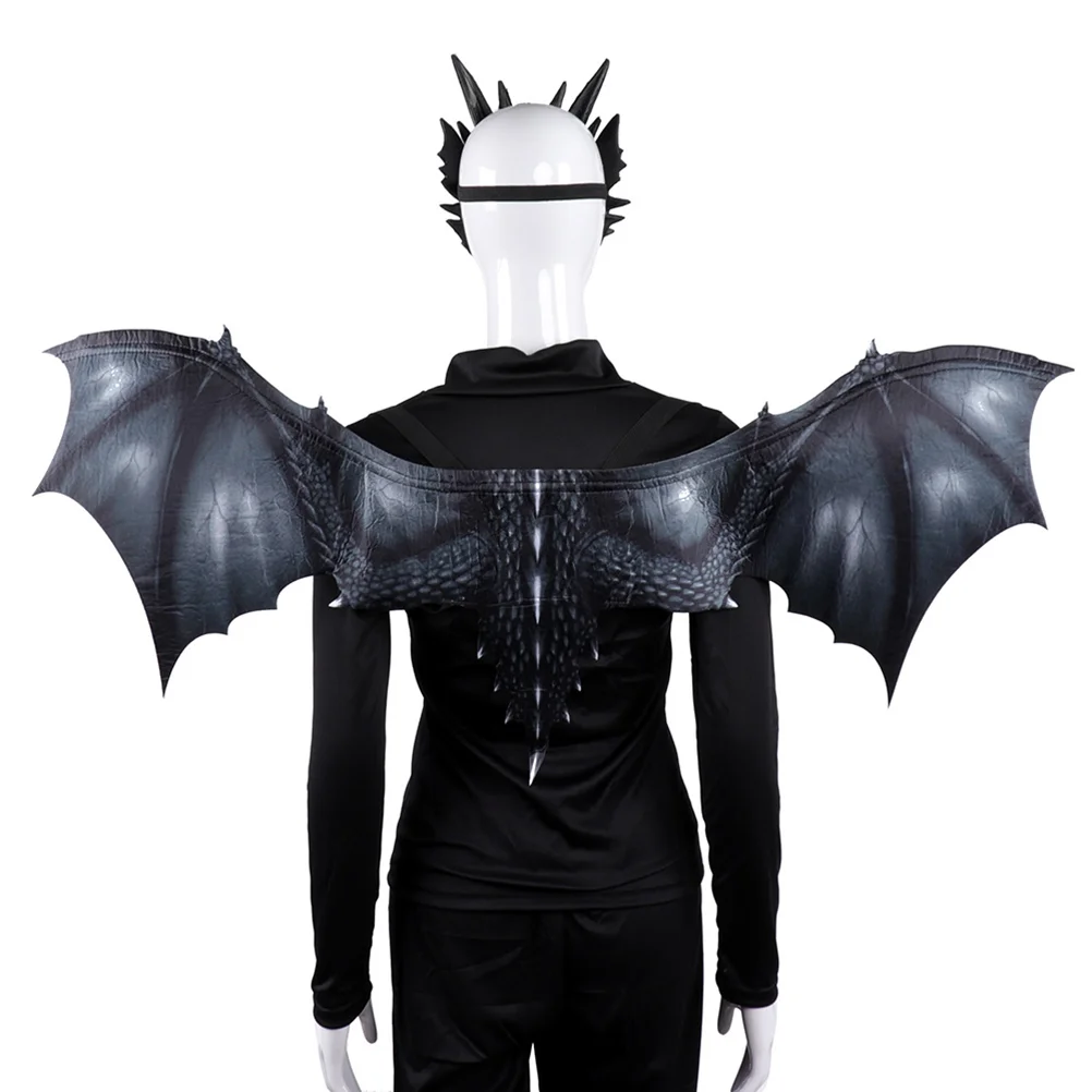 Decorazioni di Halloween Ali di drago per adulti Accessorio cosplay Abbigliamento Costume da donna