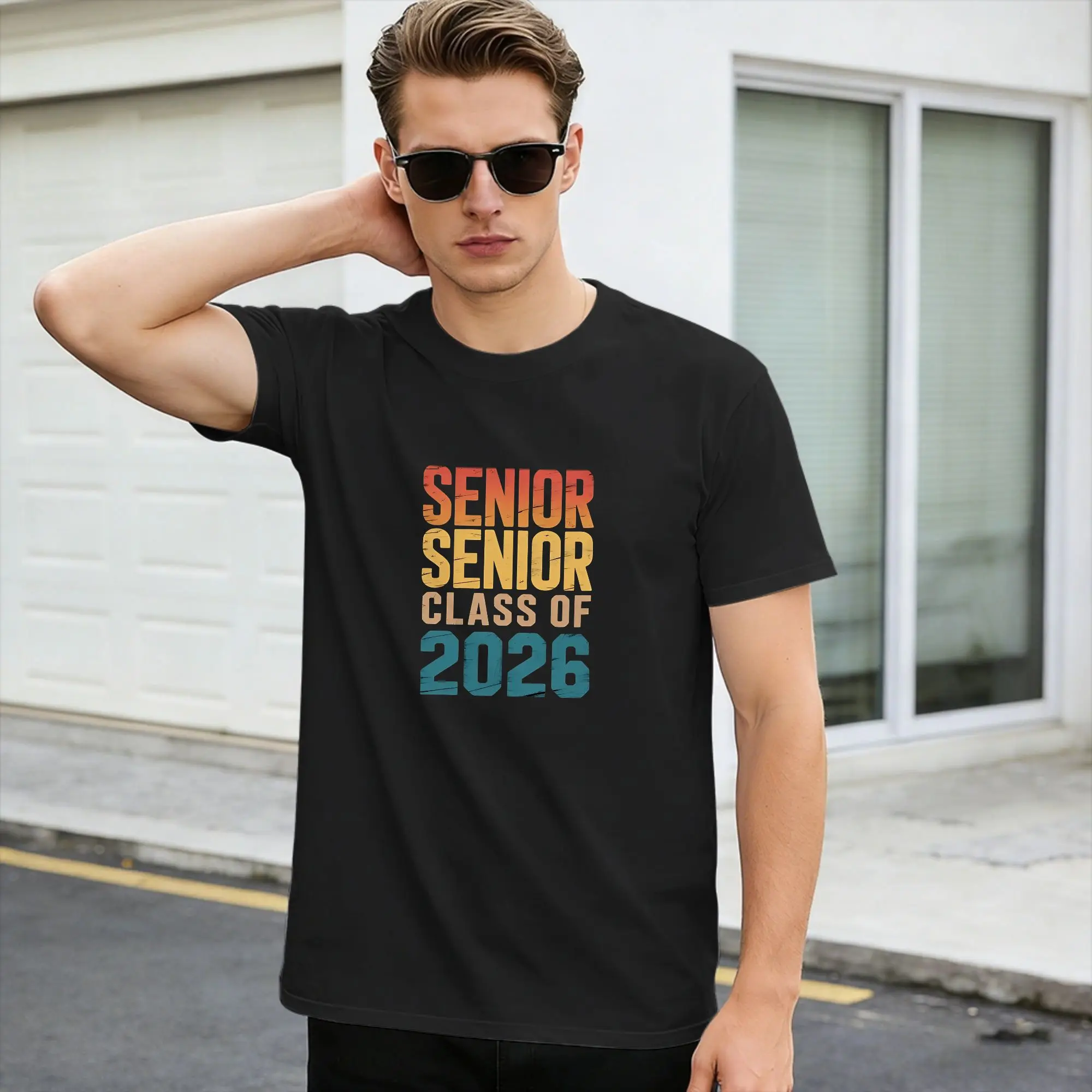 Class of 2026 Senior 2026 Graduation T Shirt Male  Vintage T Shirts Summer Comfortable Trendy Cool Tees Casual Oversize Clothing