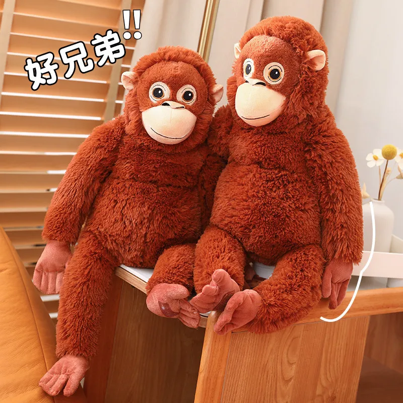 Jouet en peluche ajuster ille de dessin animé pour enfants, chimpanzés, singe, animal en peluche doux, beurre, mignon, décoration de la maison, cadeau pour garçon, simulation, nouveau