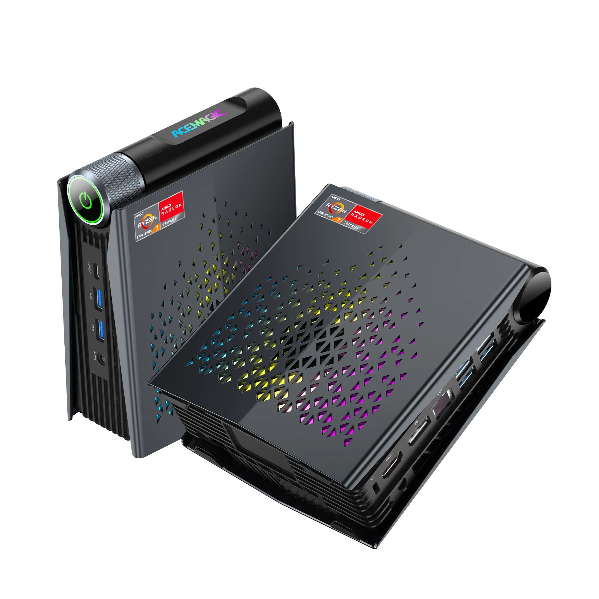 ACEMAGIC S3A Mini PC de jeu AMD R7 8745HS/8845HS R9 8945HS RAM 32GB DDR5 1TB SSD Gamer ordinateur RGB contrôle de la lumière WiFi6 BT5.2