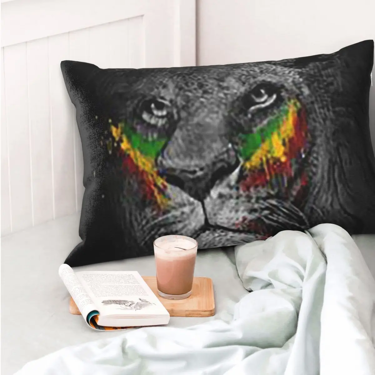 Rastafarian Amaiquina Reggae Rasta Lion Street Skullies Rectangle Pillowcase Cushion Cover Decor Bedroom Bed Home  Throw Pillow