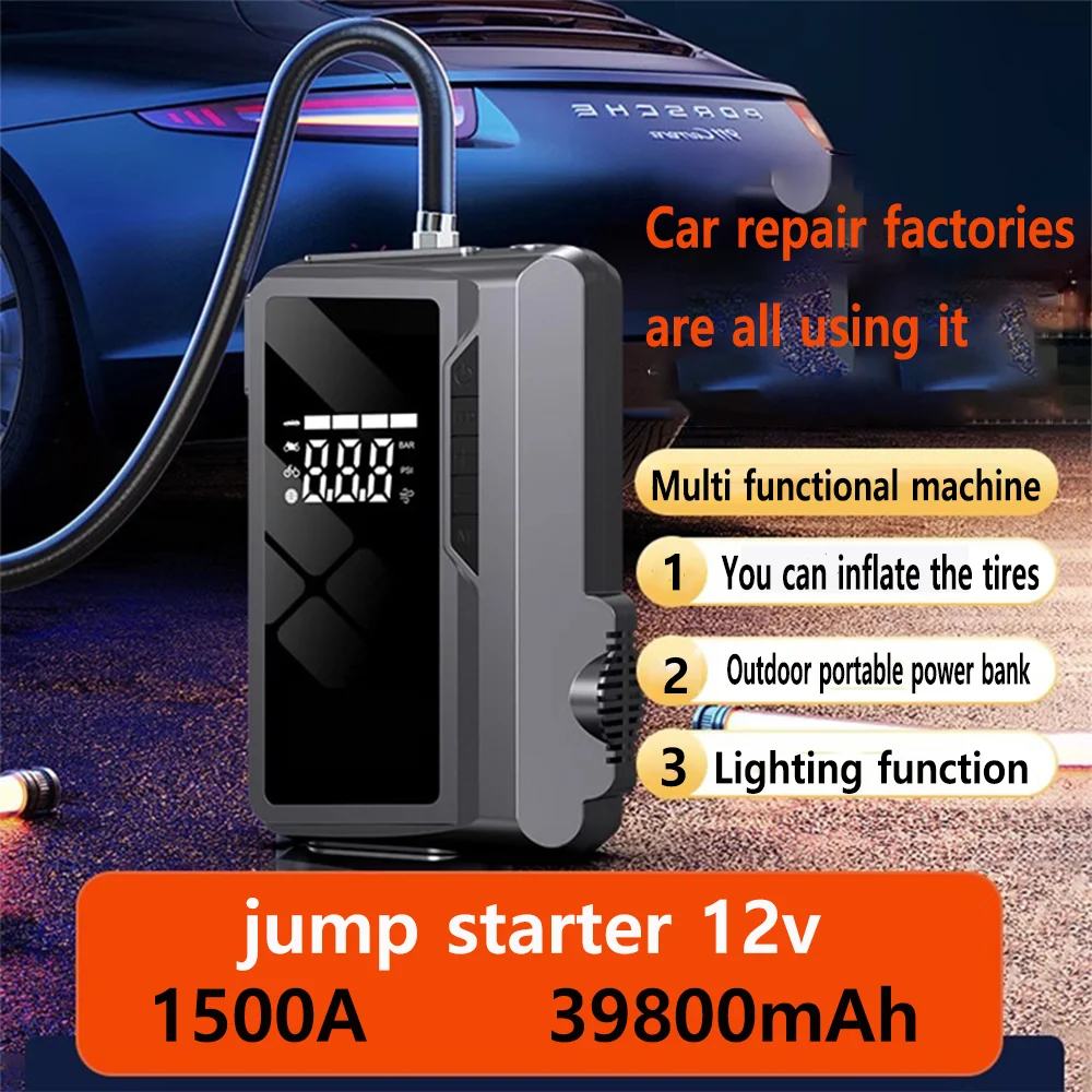 multifunctional Car 12V998000mAh Car Jump Starter Emergency Power Truck Strong Build Electric Recommended Staring Device