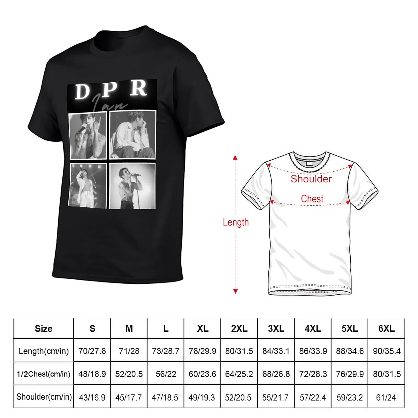 Dpr Ian (Christian Yu) 콘서트 포스터 티셔츠, 블랙 버전, 빠른 건조 셔츠, 스웻셔츠, 고양이 셔츠, 남성 흰색 티셔츠, 신제품