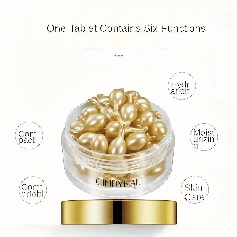 Placenta and Hyaluronic Acid Essence Capsules - Deeply Nourishes and Moisturizes the Skin, Revealing Youthful Skin, Suitable for Locking in Moisture on the Face and Neck - Easy to Carry, Use Anytime,  image 2