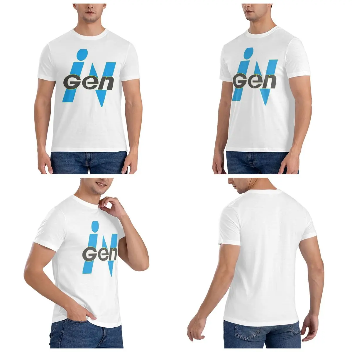 Ingen T-Shirt for Men Cotton Plus Size T Shirts Men's Short Sleeve O-Neck Summer Clothes Tops S-6XL