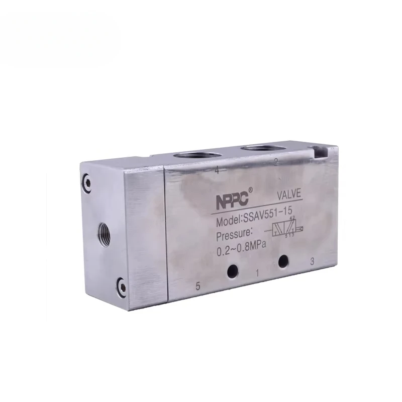 

SSAV551-15 Stainless Steel Pneumatic Valve SSVA Series Pipeline Installation Stainless Steel Five Way Pneumatic Valve