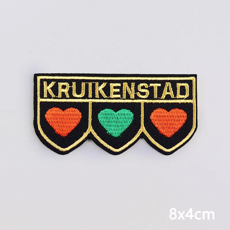 Kruikenstad Peeënrijk Beer Carnaval Embroidery Patch for Clothing Iron on Patches on Clothes Netherland Embleem Party Applique