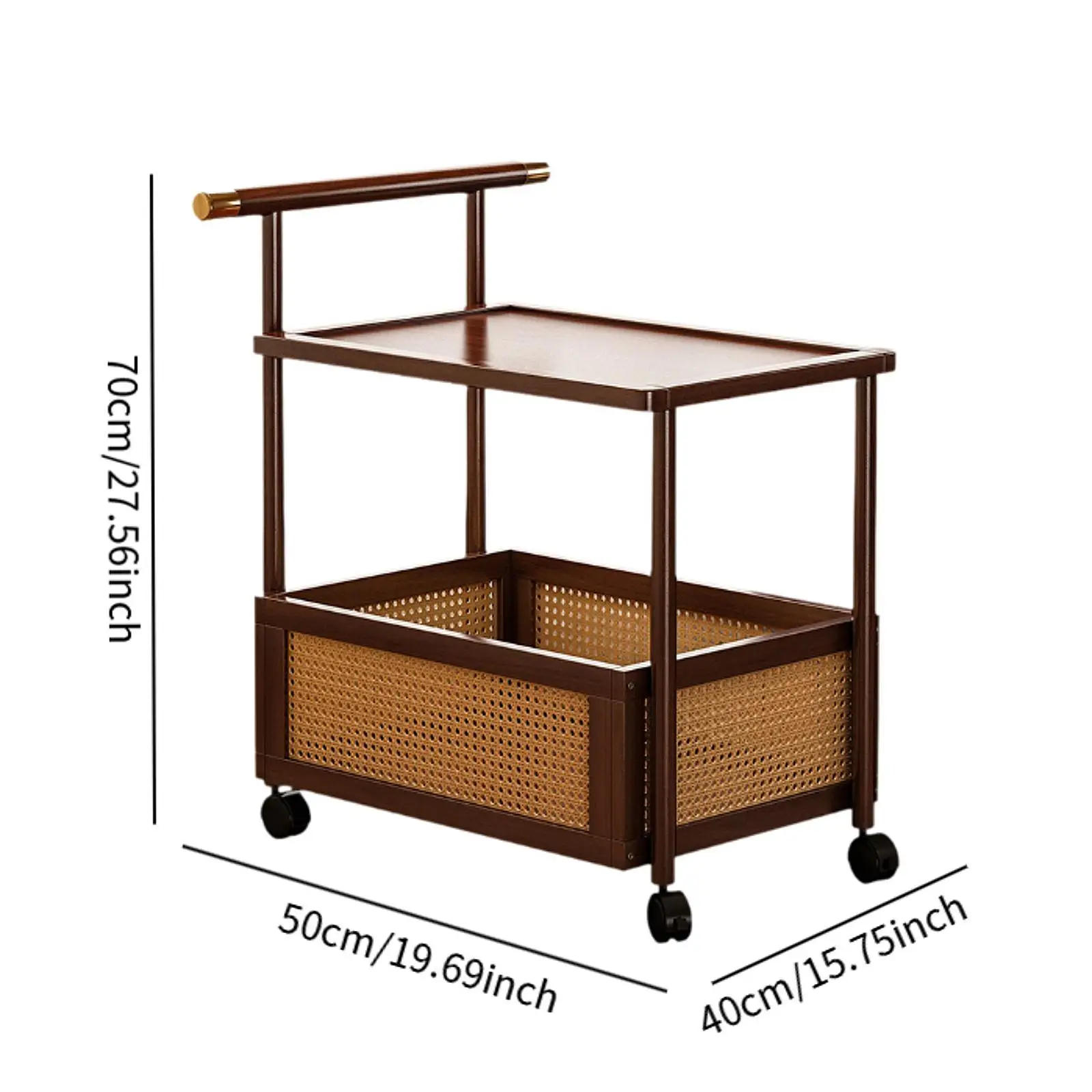 Sofa Side Table,Rolling Utility Cart Couch End Table Table Top Storage Organizer with Wheels for Office Bar Bathroom recliner