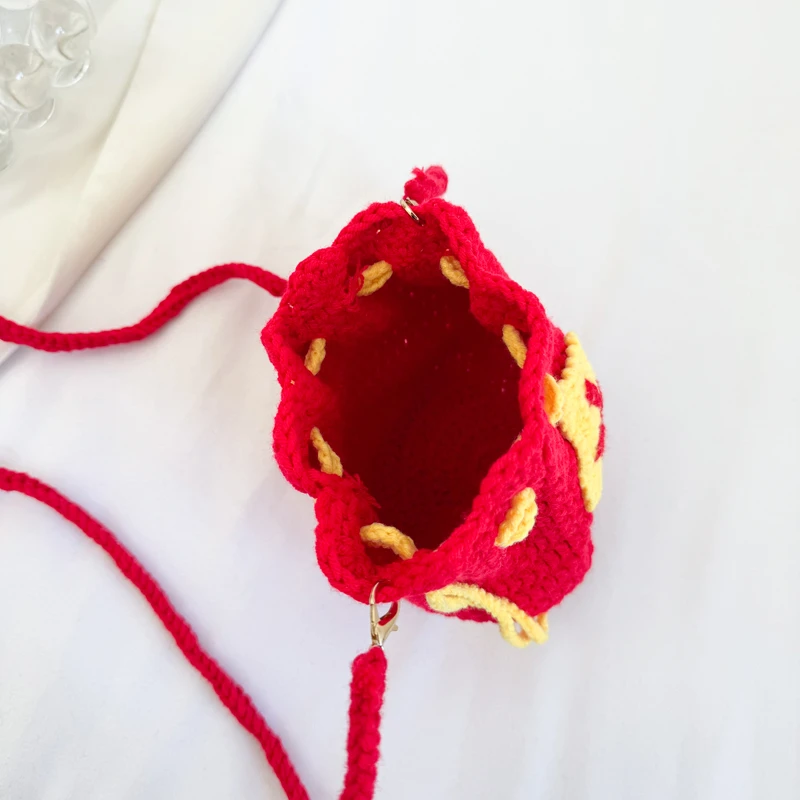 2026 حقائب عالية الجودة سنة جديدة سعيدة الحصول على تصميم غني حقائب اليد النسائية الموضة الغزل المرقعة سلسلة حقائب كروسبودي #5