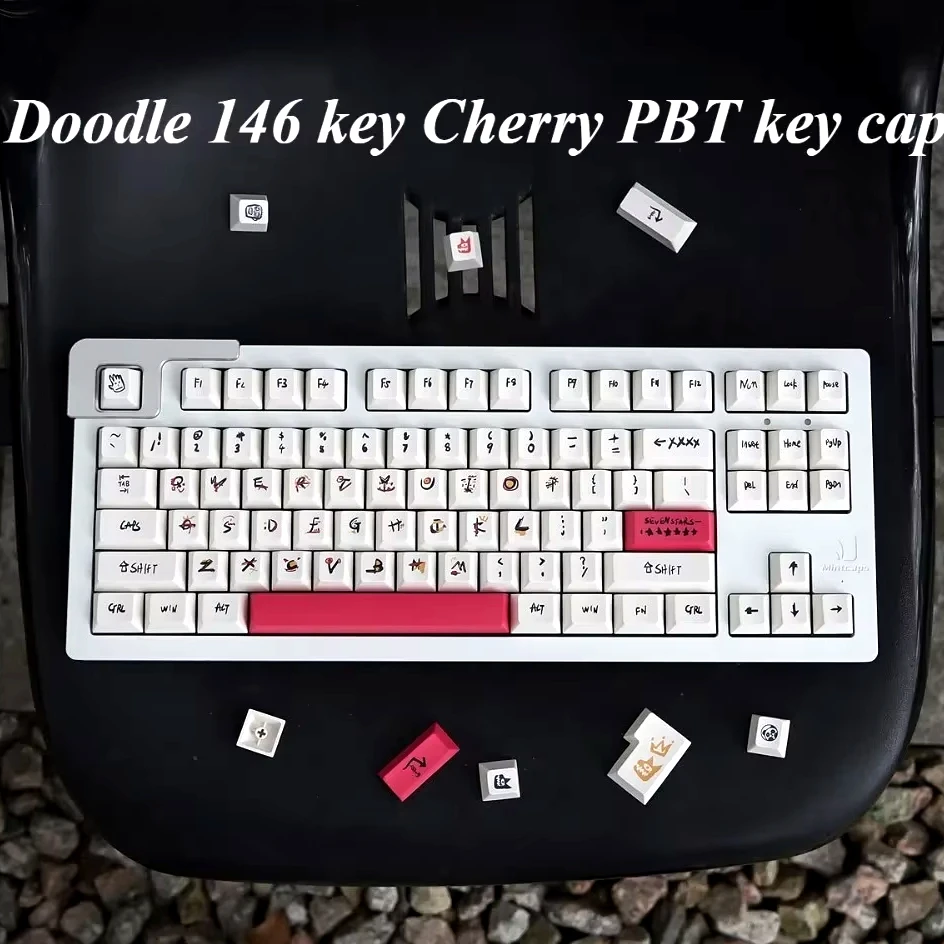 

Graffiti Keycaps146 Key Cherry PBT Sublimated Mechanical Keycaps for MX Switch Console