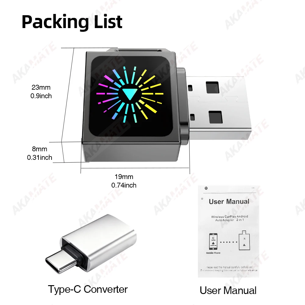 اللاسلكية CarPlay Android Auto Adapter التوصيل والتشغيل بلوتوث السلكية إلى CarPlay اللاسلكية Android Auto 2in1 Mini Ultra Dongle #5