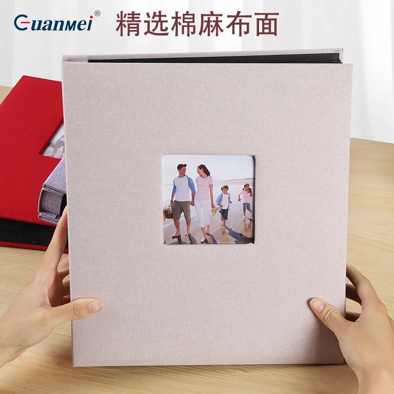 Customized. Guangmei Linen Cover PP Insert Pocket Photo Storage Album 600 Sheets Household Large Capacity