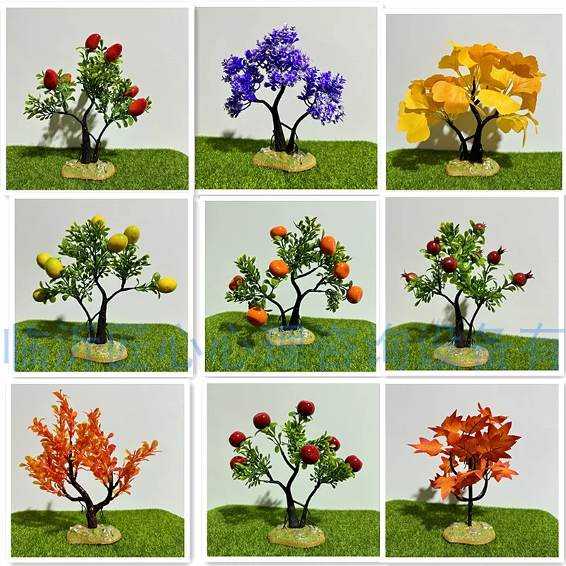 Ingenuity psychological sand table play teaching aids box ornament big plant orange peach apple flower tree color