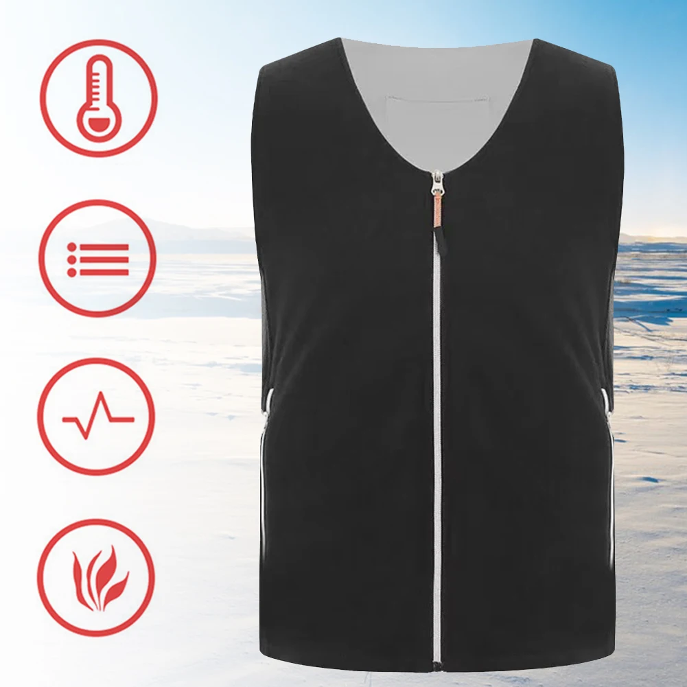 التدفئة سترة الشتاء في الهواء الطلق سترة دافئة التدفئة الكهربائية الحرارية الملابس الدافئة للرجال والنساء التزلج في الهواء الطلق المشي لمسافات طويلة XL